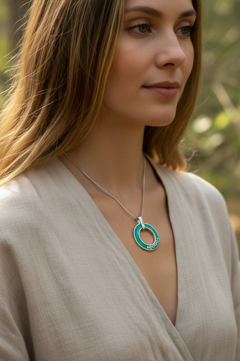 Seaside Celtic Knot Necklace - Handmade in Scotland | Pendant | Wiccan Center