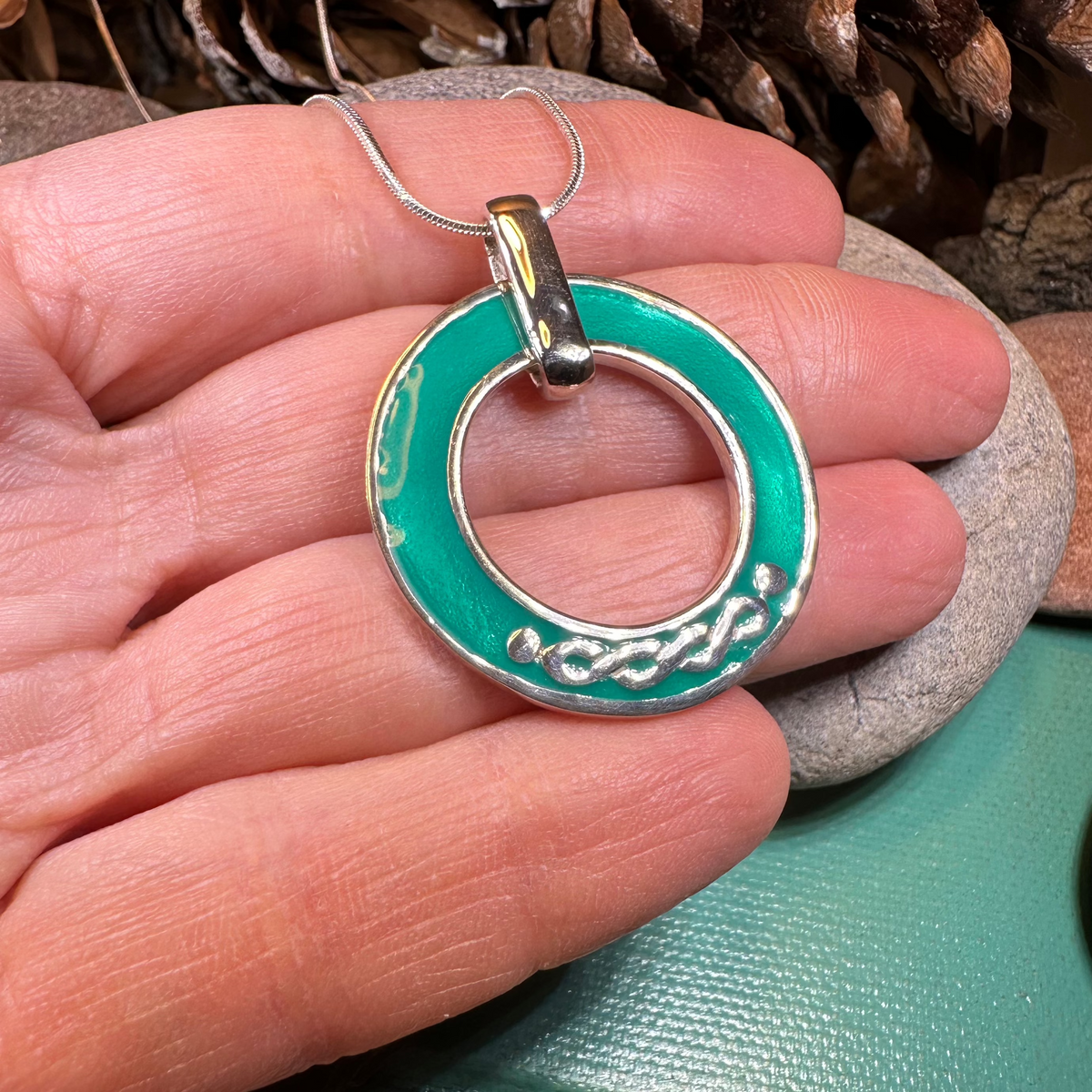 Seaside Celtic Knot Necklace - Handmade in Scotland | Pendant | Wiccan Center