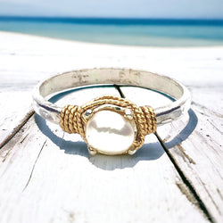 Hand Hammered Pearl Ring | Rings | Wiccan Center