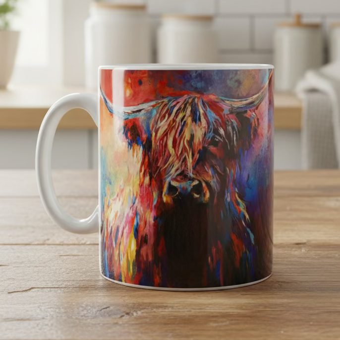Sue Gardner Scottish Highland Cow Mug | Gifts | Wiccan Center