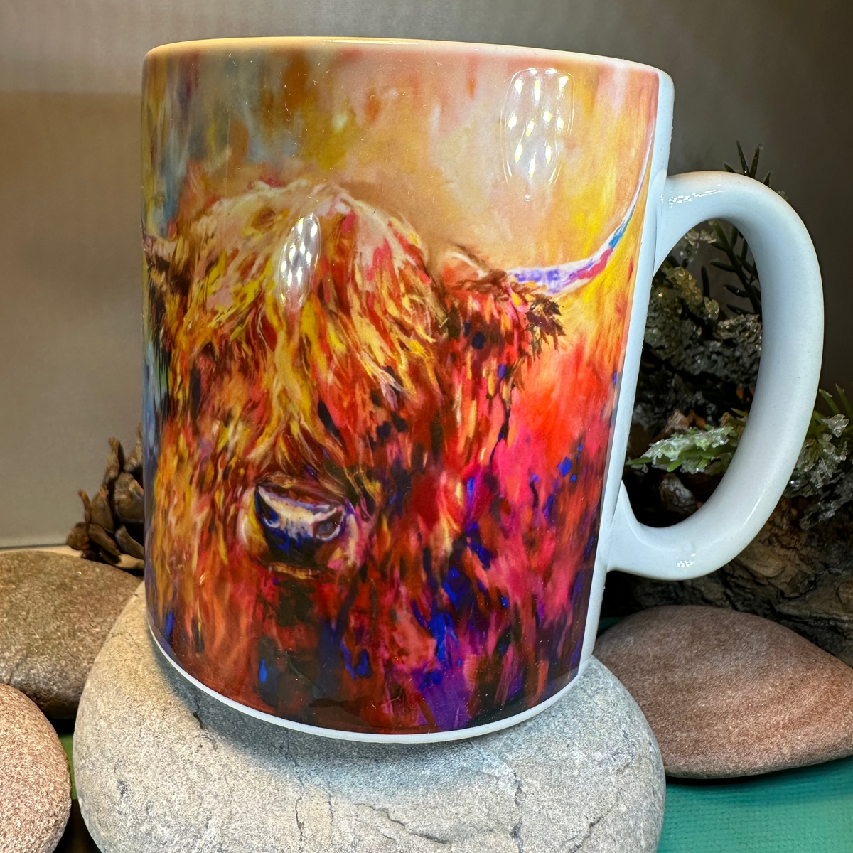 Rainbow Highland Cow Mug | Gifts | Wiccan Center