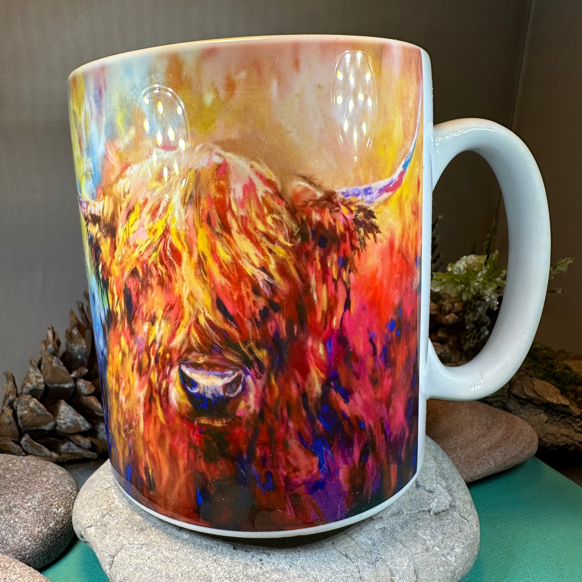 Rainbow Highland Cow Mug | Gifts | Wiccan Center