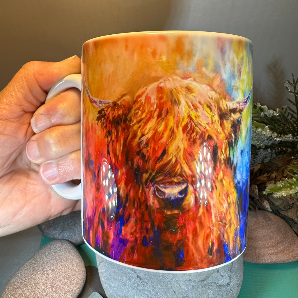 Rainbow Highland Cow Mug | Gifts | Wiccan Center