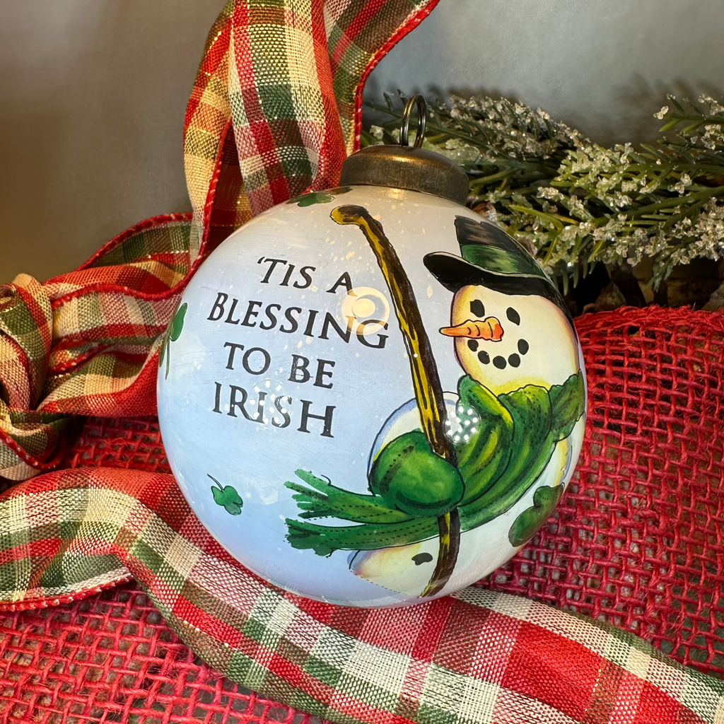 Tis A Blessing To Be Irish Snowman Ornament | Gifts | Wiccan Center