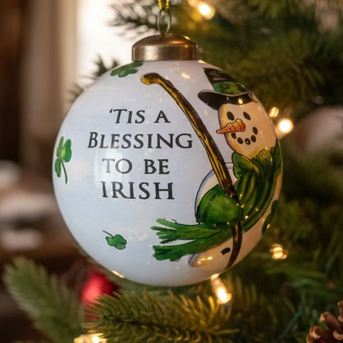 Tis A Blessing To Be Irish Snowman Ornament | Gifts | Wiccan Center