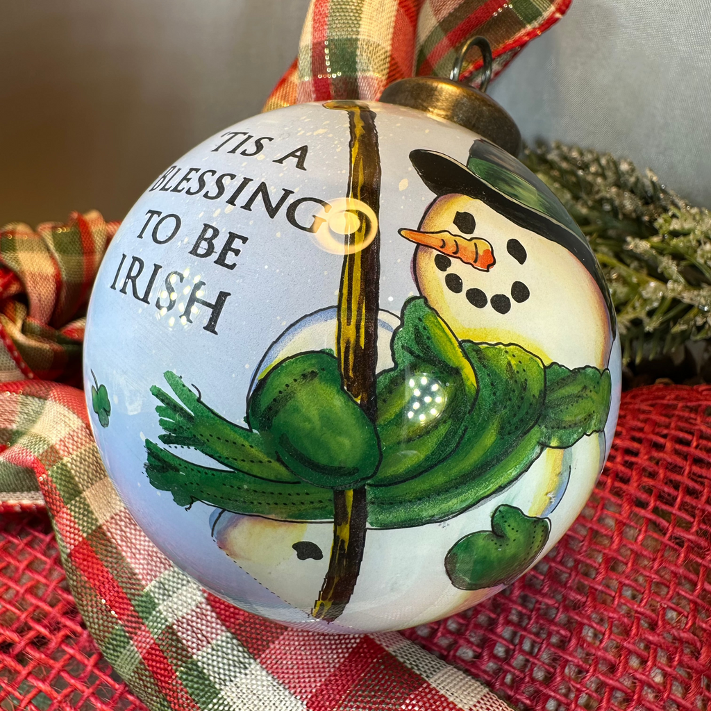Tis A Blessing To Be Irish Snowman Ornament | Gifts | Wiccan Center