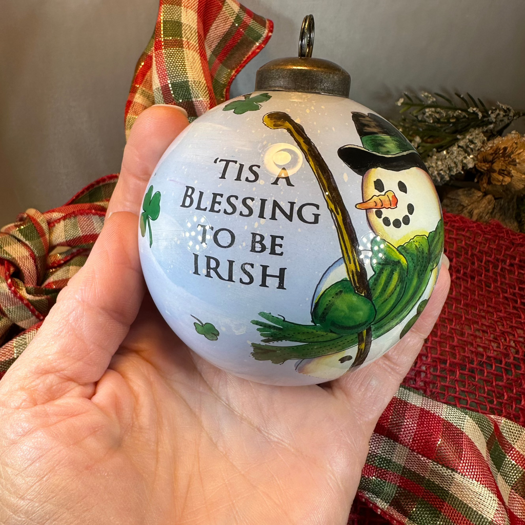 Tis A Blessing To Be Irish Snowman Ornament | Gifts | Wiccan Center