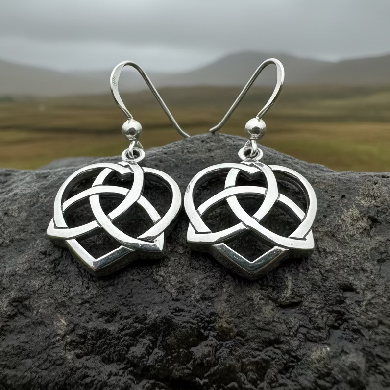 Trinity Love Knot Earrings | Dangle Earrings | Wiccan Center