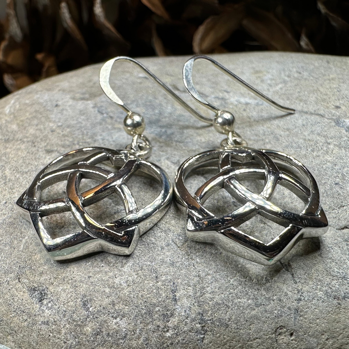 Trinity Love Knot Earrings | Dangle Earrings | Wiccan Center