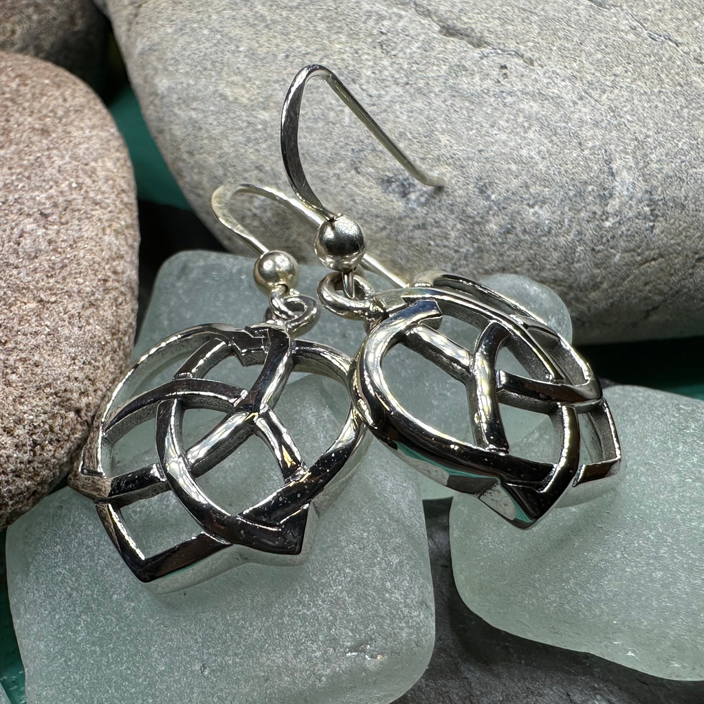 Trinity Love Knot Earrings | Dangle Earrings | Wiccan Center