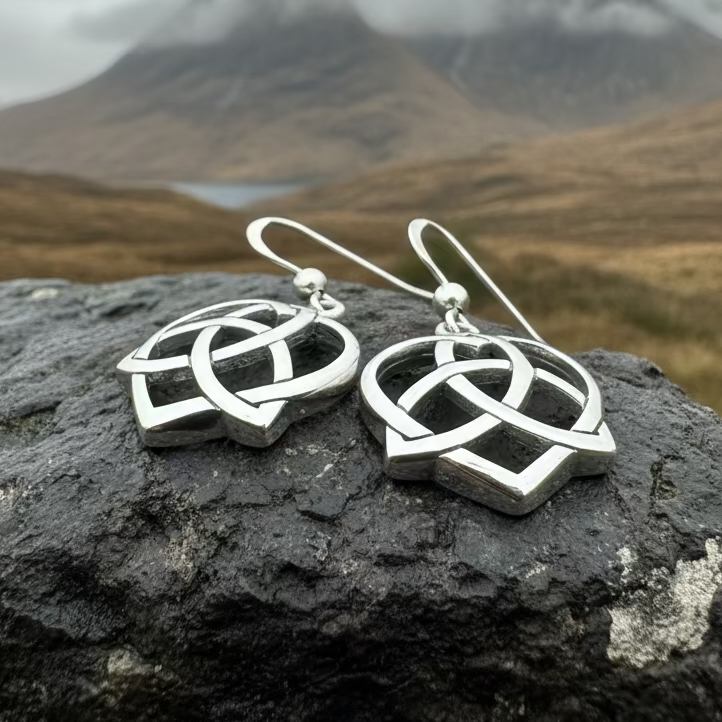Trinity Love Knot Earrings | Dangle Earrings | Wiccan Center