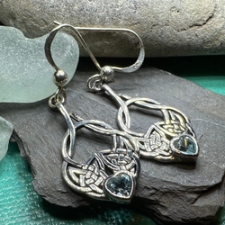 Heart Celtic Knot Earrings | Dangle Earrings | Wiccan Center