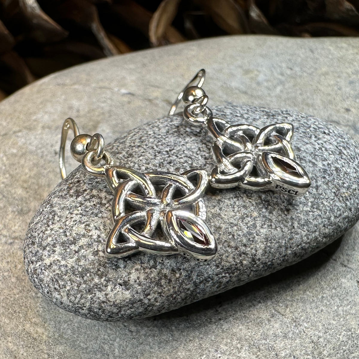 Arynne Celtic Knot Earrings in Sterling Silver | Dangle Earrings | Wiccan Center