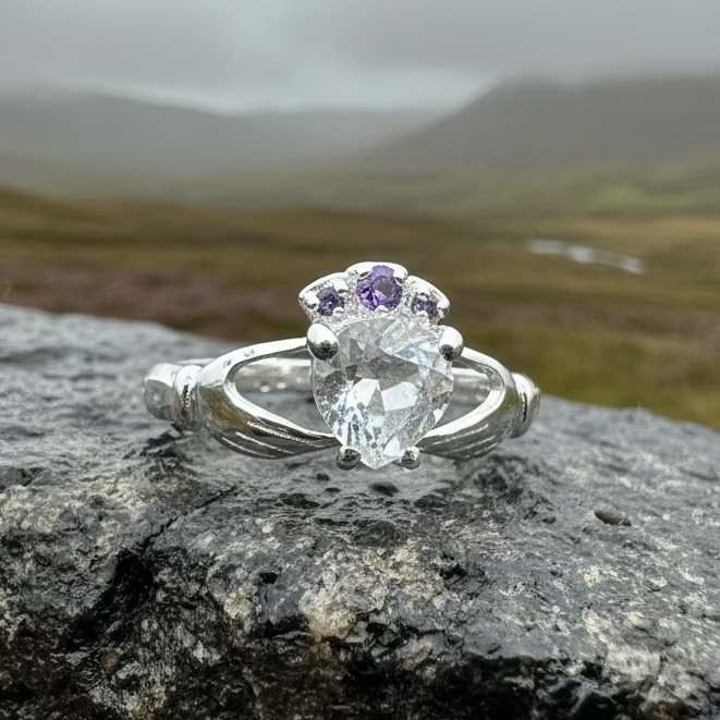 Ardor Irish Claddagh Ring in Sterling Silver