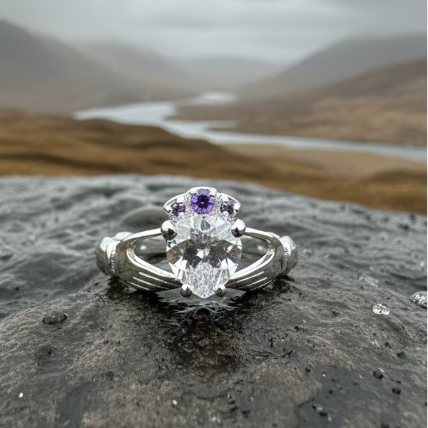 Ardor Irish Claddagh Ring in Sterling Silver