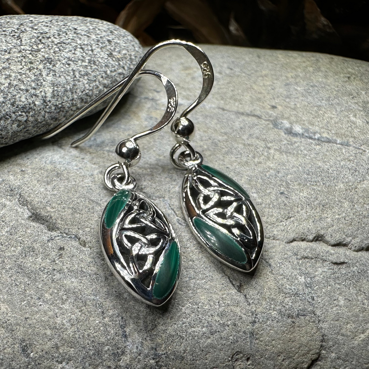 Tara Celtic Trinity Knot Earrings in Sterling Silver