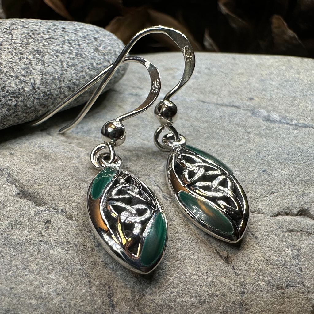Tara Celtic Trinity Knot Earrings in Sterling Silver