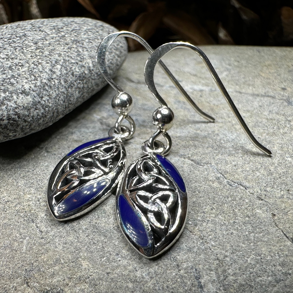 Tara Celtic Trinity Knot Earrings in Sterling Silver