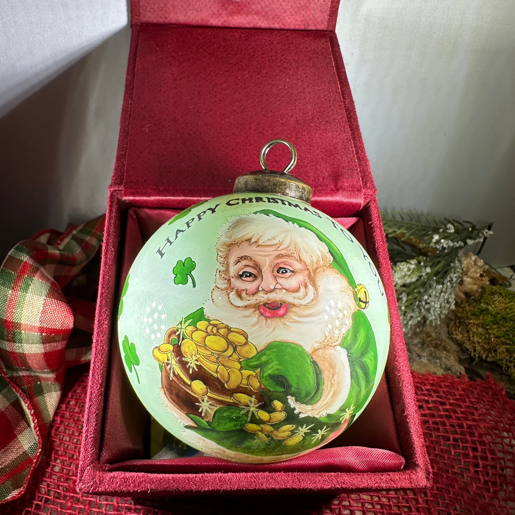 Happy Christmas Irish Santa Ornament - Handmade | Gifts | Wiccan Center