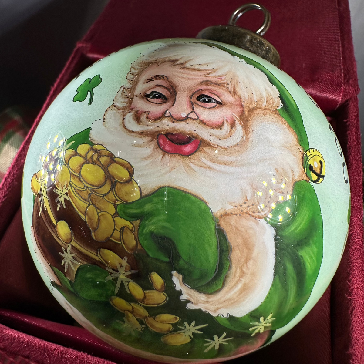 Happy Christmas Irish Santa Ornament - Handmade | Gifts | Wiccan Center