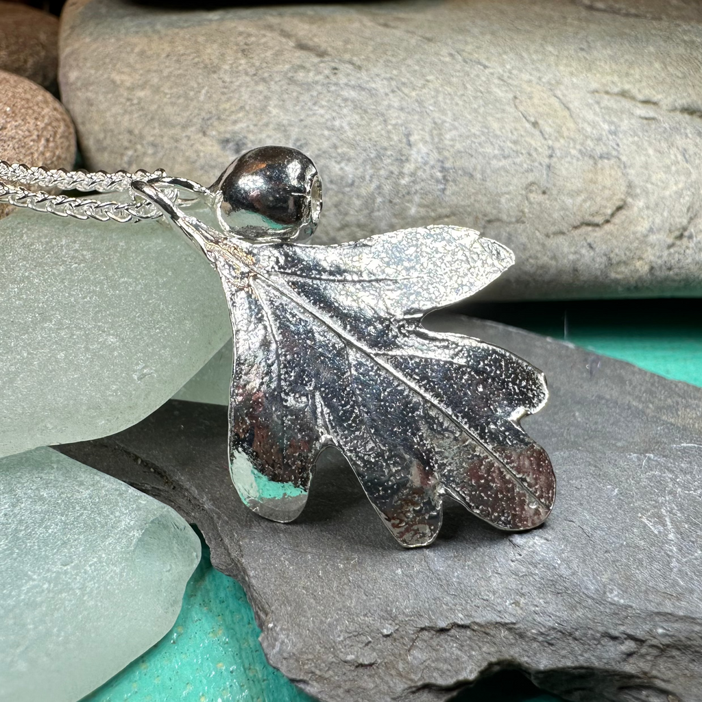Fairy Tree Hawthorn Leaf Necklace | Pendant | Wiccan Center