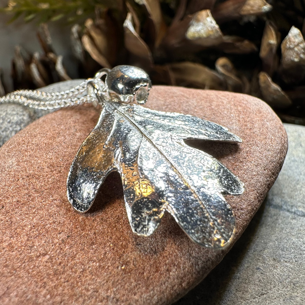 Fairy Tree Hawthorn Leaf Necklace | Pendant | Wiccan Center