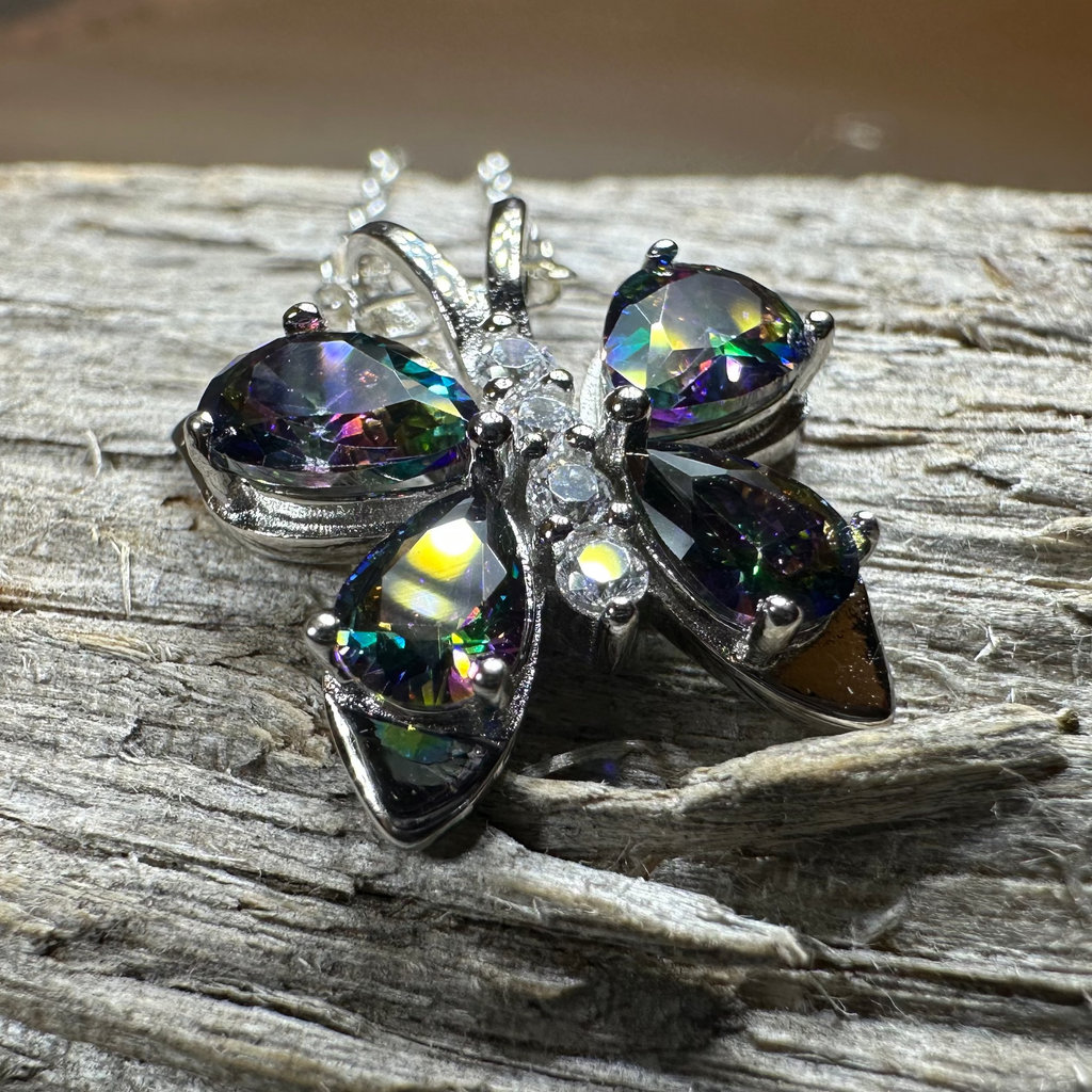 Mystic Topaz Butterfly Necklace | Pendant | Wiccan Center