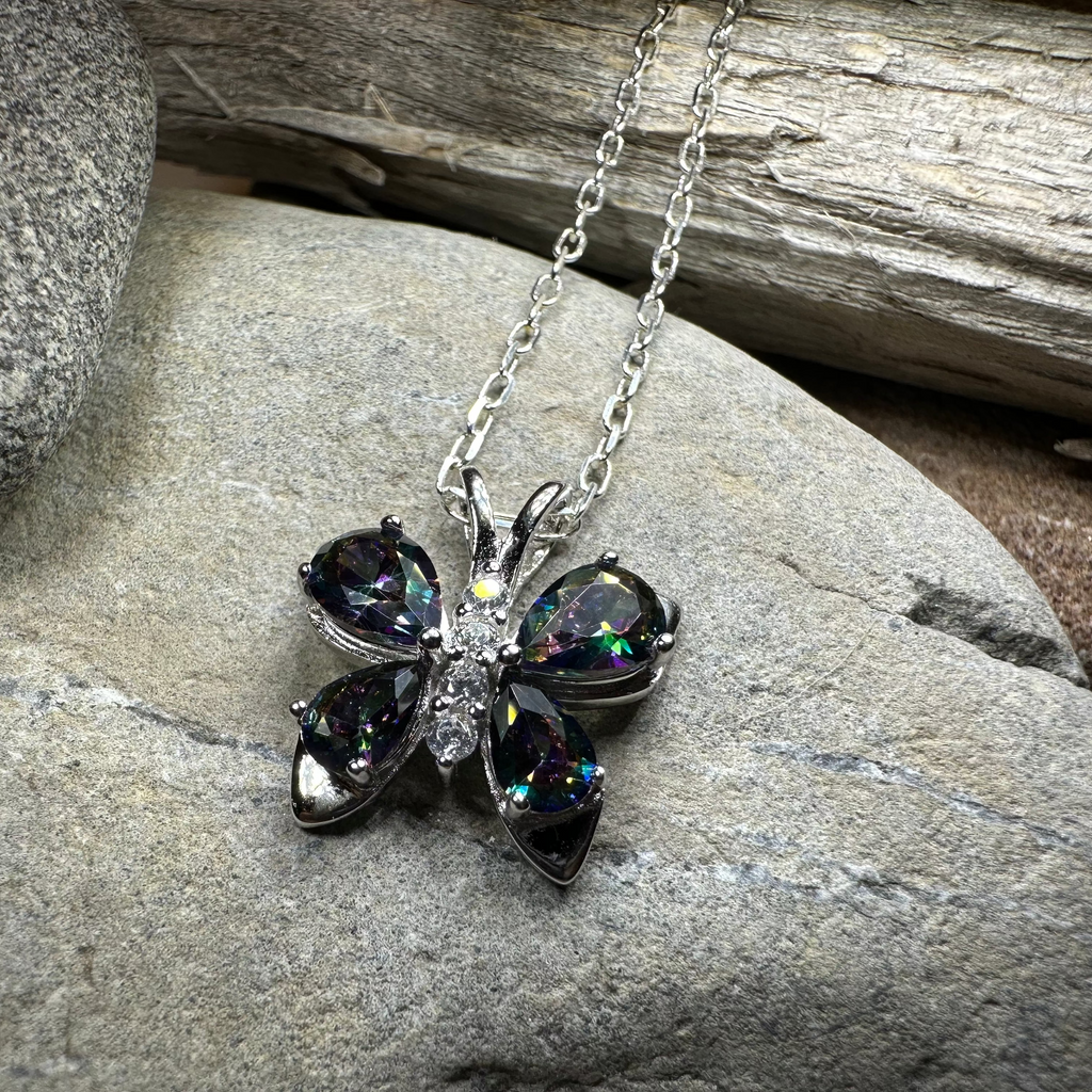 Mystic Topaz Butterfly Necklace | Pendant | Wiccan Center