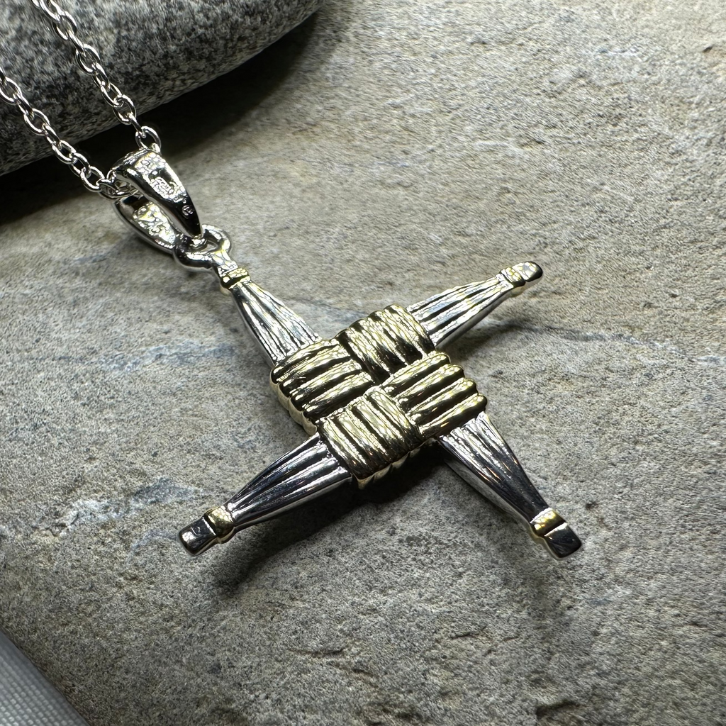 Irish Saint Brigid Cross Necklace - Handmade in Ireland | Pendant | Wiccan Center