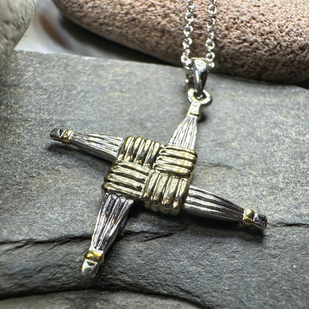 Irish Saint Brigid Cross Necklace - Handmade in Ireland | Pendant | Wiccan Center