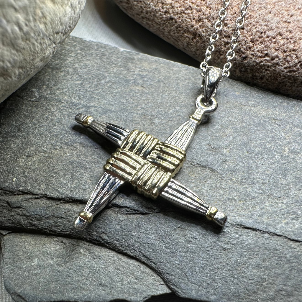 Irish Saint Brigid Cross Necklace - Handmade in Ireland | Pendant | Wiccan Center