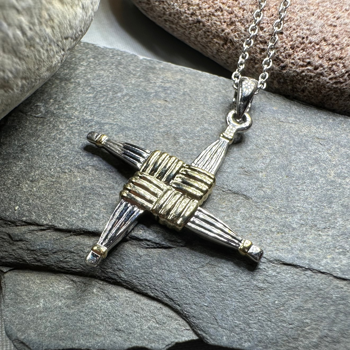 Irish Saint Brigid Cross Necklace - Handmade in Ireland | Pendant | Wiccan Center
