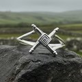 Irish Saint Brigid's Cross Ring in Sterling Silver | Ring | Wiccan Center