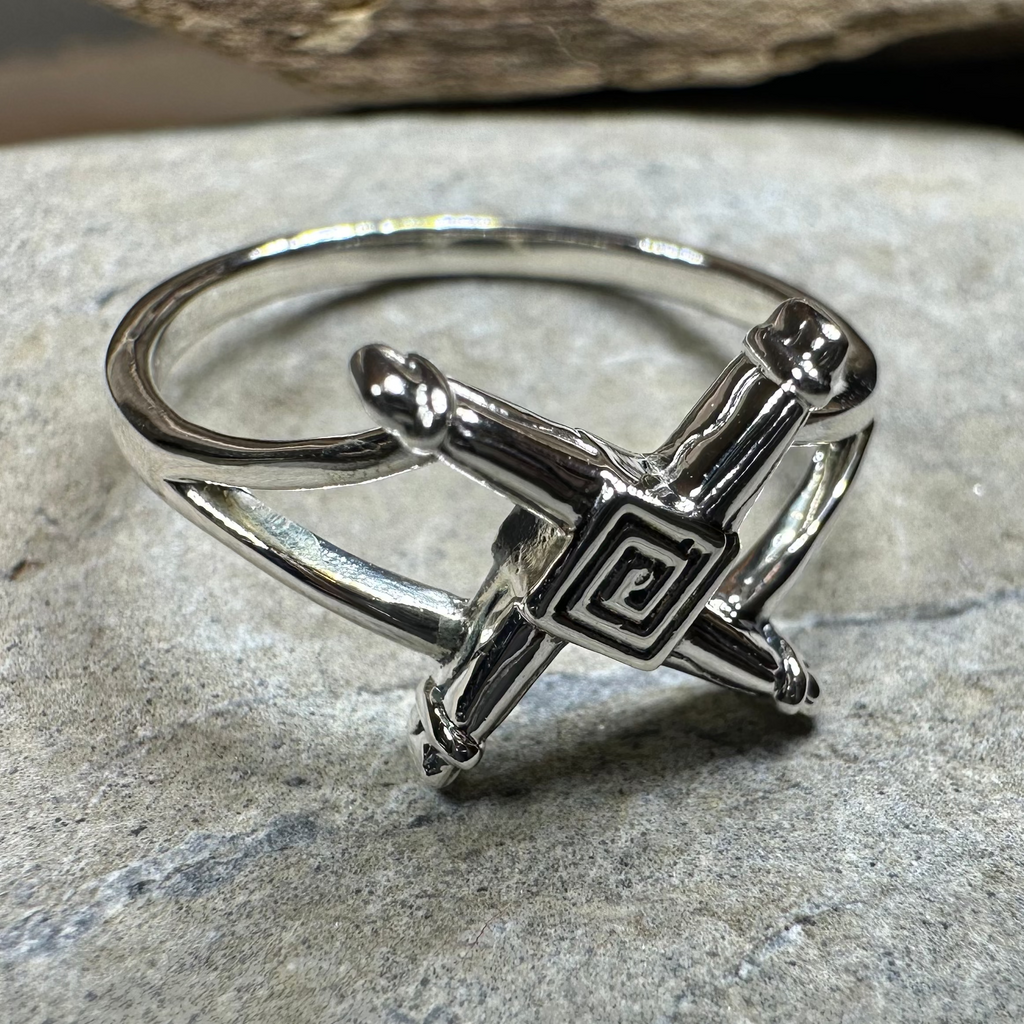 Irish Saint Brigid's Cross Ring in Sterling Silver | Ring | Wiccan Center