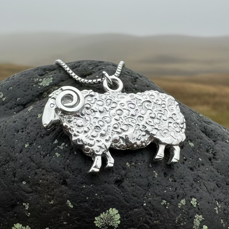 Marigold Sheep Necklace for Women - Handmade in Scotland | Pendant | Wiccan Center