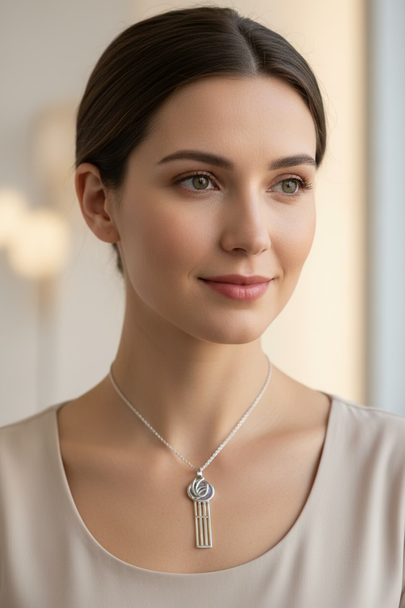 Mackintosh Beauty Rose Necklace - Made in Scotland | Pendant | Wiccan Center