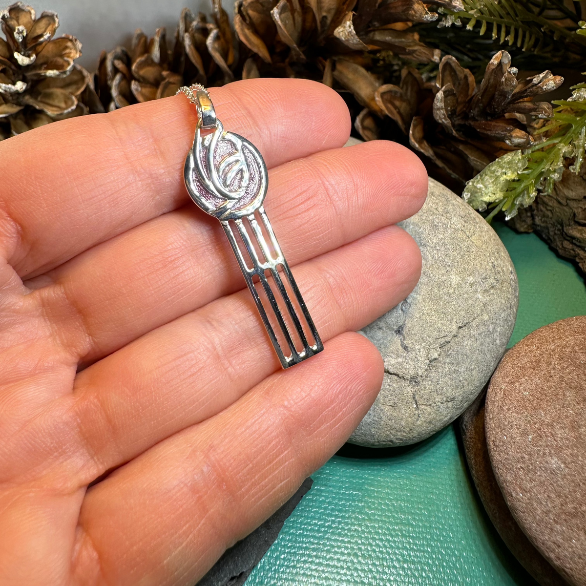 Mackintosh Beauty Rose Necklace - Made in Scotland | Pendant | Wiccan Center