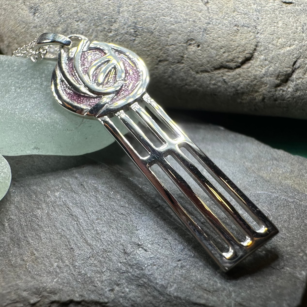 Mackintosh Beauty Rose Necklace - Made in Scotland | Pendant | Wiccan Center