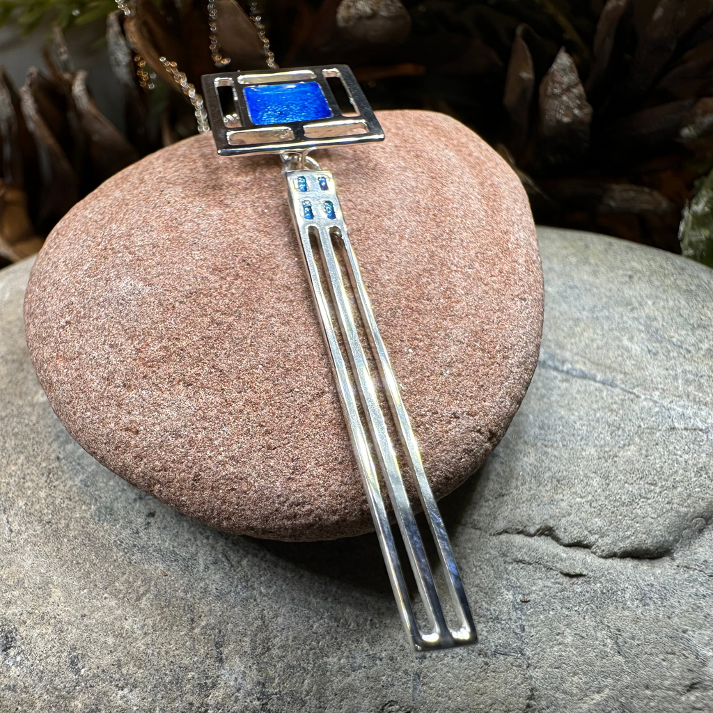 Mackintosh Blue Necklace - Made in Scotland | Pendant | Wiccan Center