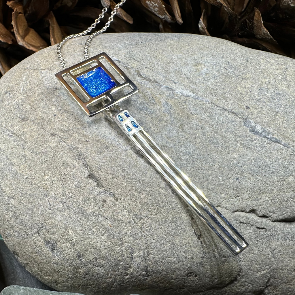 Mackintosh Blue Necklace - Made in Scotland | Pendant | Wiccan Center