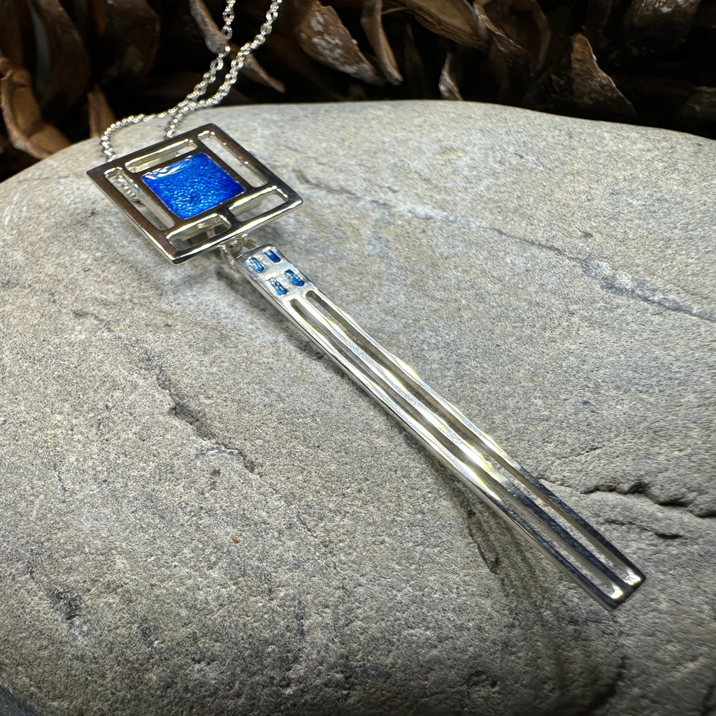 Mackintosh Blue Necklace - Made in Scotland | Pendant | Wiccan Center