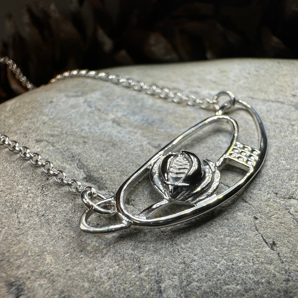 Scottish Mackintosh Rose Necklace