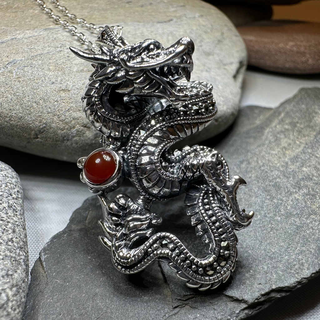 Celtic Rising Dragon Necklace | Pendant | Wiccan Center
