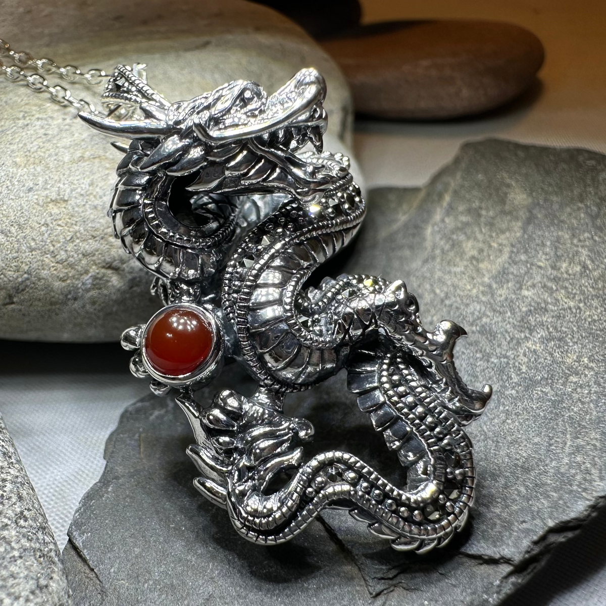 Celtic Rising Dragon Necklace | Pendant | Wiccan Center