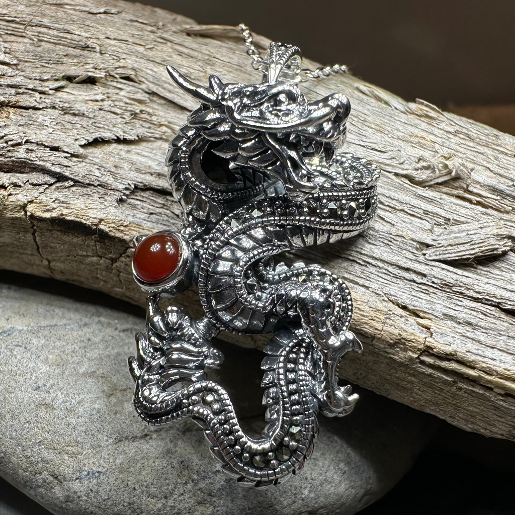 Celtic Rising Dragon Necklace | Pendant | Wiccan Center