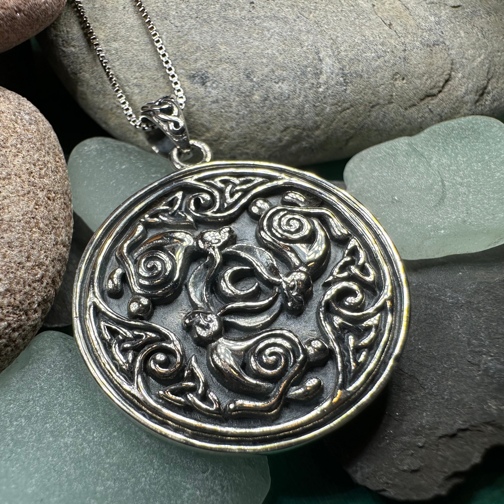 Tinner's Triple Rabbit Necklace in Sterling Silver | Pendant | Wiccan Center