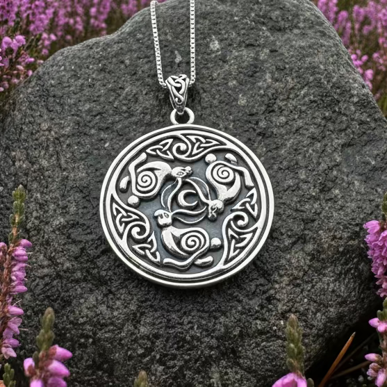 Tinner's Triple Rabbit Necklace in Sterling Silver | Pendant | Wiccan Center