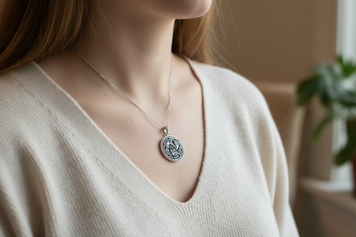 Tinner's Triple Rabbit Necklace in Sterling Silver | Pendant | Wiccan Center