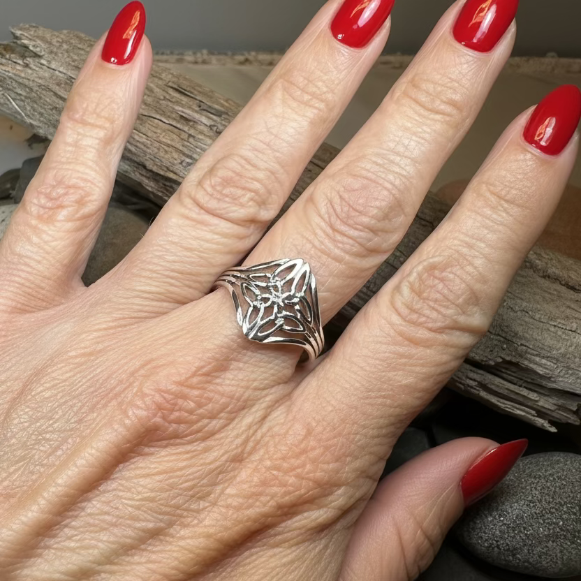 Lucinda Celtic Knot Ring in Sterling Silver