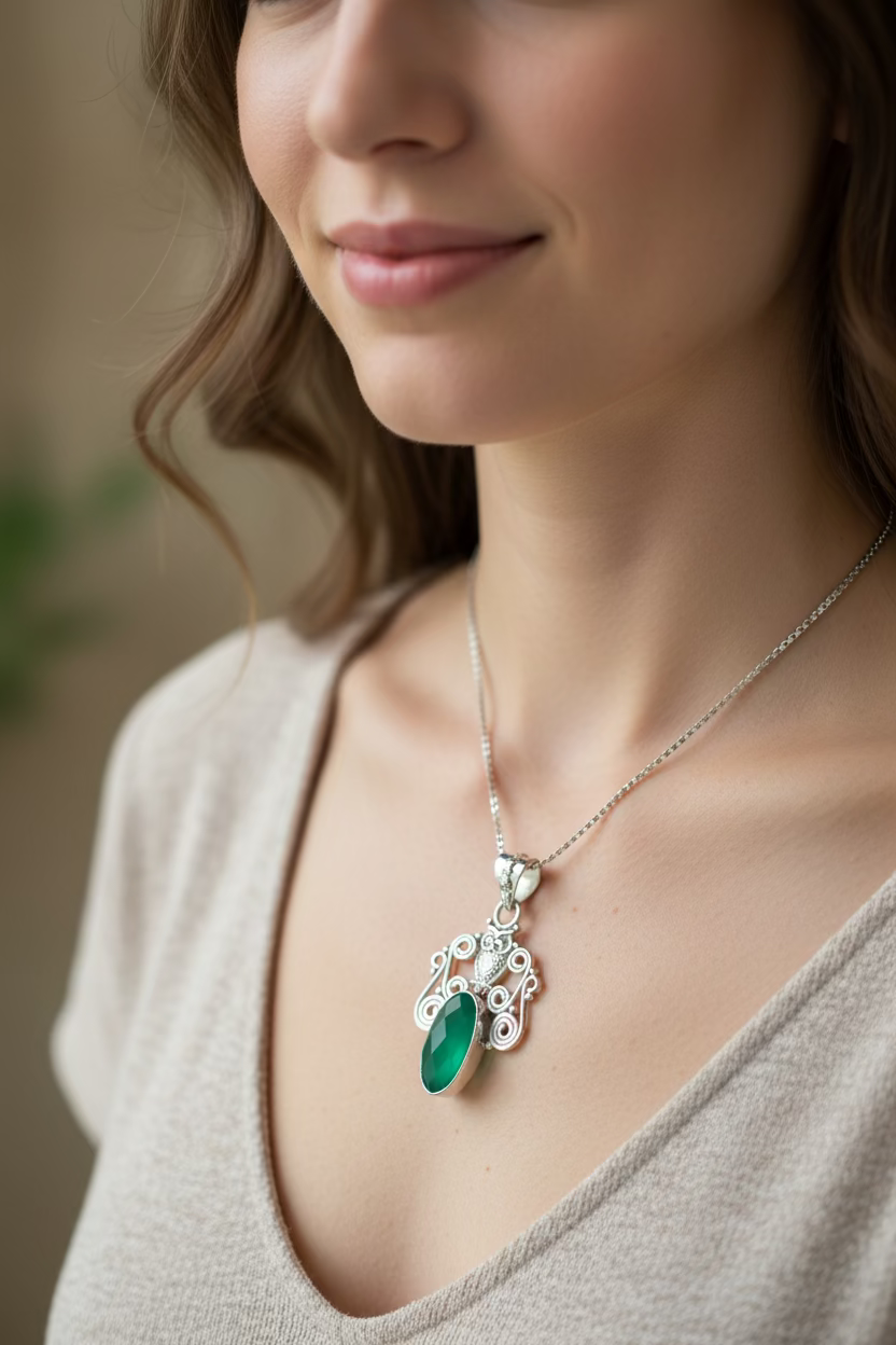 Mirra Owl Necklace in Sterling Silver | Pendant | Wiccan Center